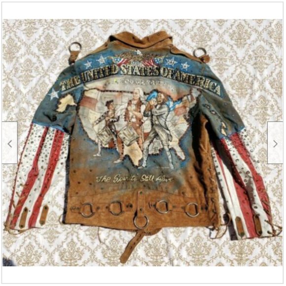 Tony Alamo Leather Jacket USA Patriotic Vintage - Picture 2 of 9